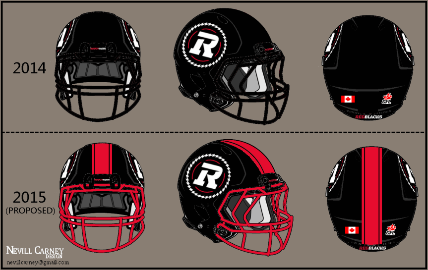 Nevill’s Take: Redblacks home helmets need more&nbsp;red!